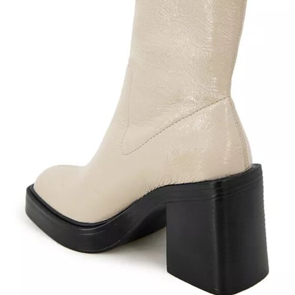 NEW KENNETH COLE NEW YORK Amber Heel Booties ecru for women 462tn - Picture 6 of 11